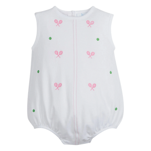 pink tennis embroidered bubble